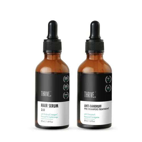 ThriveCo 'Less Dandruff, More Hair' Kit: Hair Growth Serum + Anti-Dandruff Pre-Shampoo Lotion