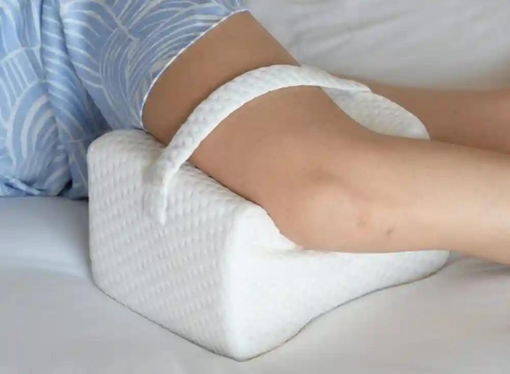 Sleepsia Multi Use Knee Support Memory Foam Pillow - Knock Knee Corrector For Sleeping With Strap For Side Sleepers, Leg Pillow, Joint Pain Relief, Pregnancy Pain, Post-Surgery Care, And Hip Pain