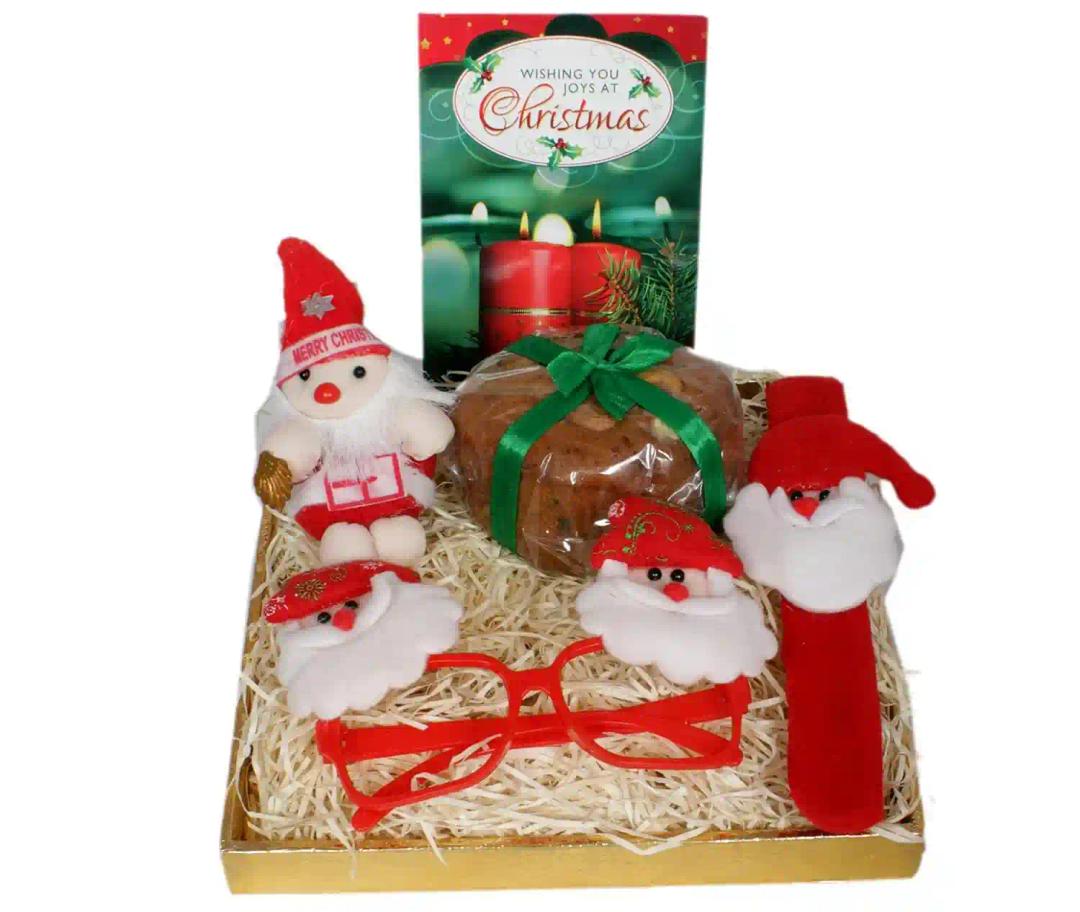 Christmas Gift/Christmas Cake/Christmas Gift for Kids/Christmas Gift for family-200gms Cake+Santa Clause+Wrist Band+Santa Pen +Christmas Greeting Card