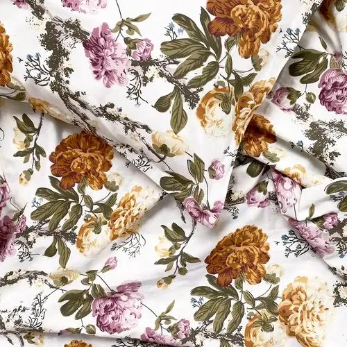 Floral Bloom Bedsheet Set- Sunny yellow King Sized 90*108