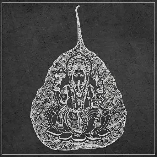 H Hanumant Enterprise Ganesh ji Metal Chrome Finish SS Material Sticker to Stick on The Rear Glass of The Car