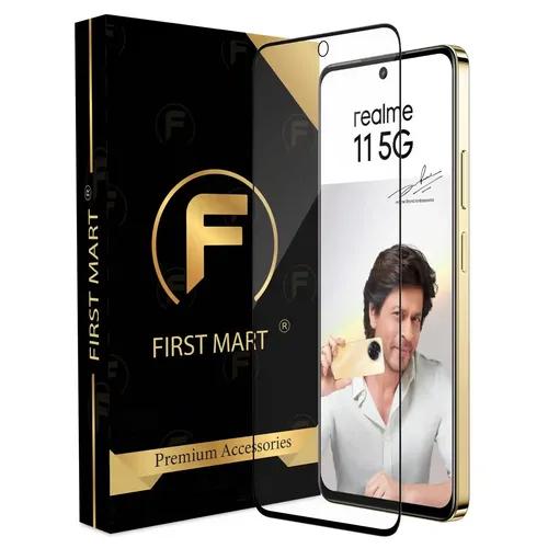 FIRST MART Premium Tempered Glass for Realme 11 5G / OnePlus Nord CE 3 5G / Narzo 60X 5G with Edge to Edge Coverage and Easy Installation Kit, Pack of 1