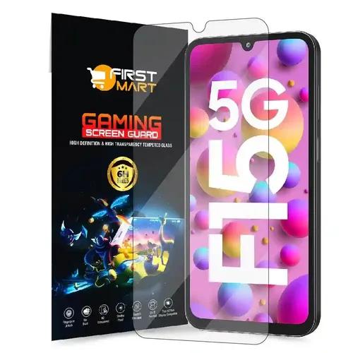 FIRST MART Screen Protector for Samsung Galaxy F15 5G / Samsung M15 5G / Samsung A15 5G Impossible Fiber Case Friendly Screen Protection & Installation Kit (Gaming Clear)