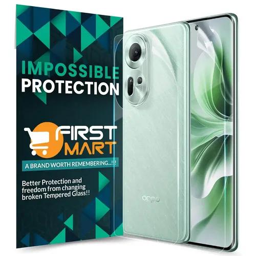 FIRST MART Screen Protector for Oppo Reno 11 Pro 5G - Front and Back Nanofiber Unbreakable Membrane Case Friendly Full Edge to Edge Screen Coverage & Installation Kit (Crystal Clear)