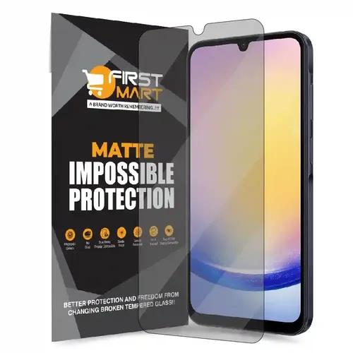 FIRST MART Screen Protector for Samsung Galaxy A25 5G / Samsung A15 5G - Impossible Fiber Case Friendly Screen Protection & Installation Kit (Matte)