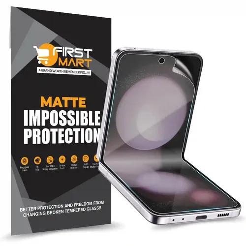 FIRST MART Screen Protector for Samsung Galaxy Z Flip5 5G - Nano Fiber Unbreakable Membrane Case Friendly Full Edge to Edge Screen Coverage & Installation Kit (Matte)