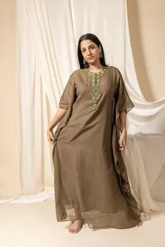 Cedar Brown Kaftan - Small