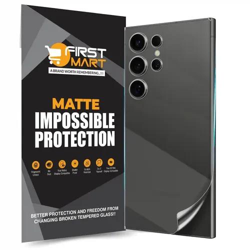 FIRST MART Screen Protector for Samsung Galaxy S24 Ultra 5G - Back Nano Fiber Unbreakable Membrane Case Friendly Full Edge to Edge Screen Coverage & Installation Kit (Matte)