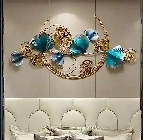 AMASS HANDICRAFTS Metal Leaf Wall Art Decor for Living Room, Dining Room, Bedroom, Kitchen, Bathroom, Entryway, Hallway