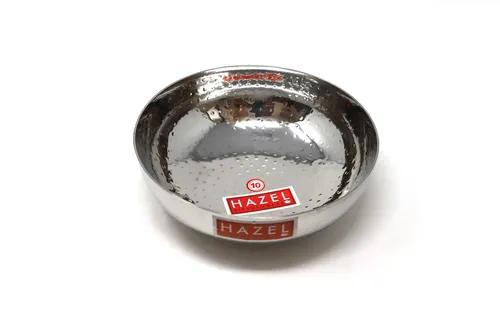 HAZEL Alfa Stainless Steel Hammered Tone Kadai Tasra, Diameter 20.5 cm, 1.35 LTR