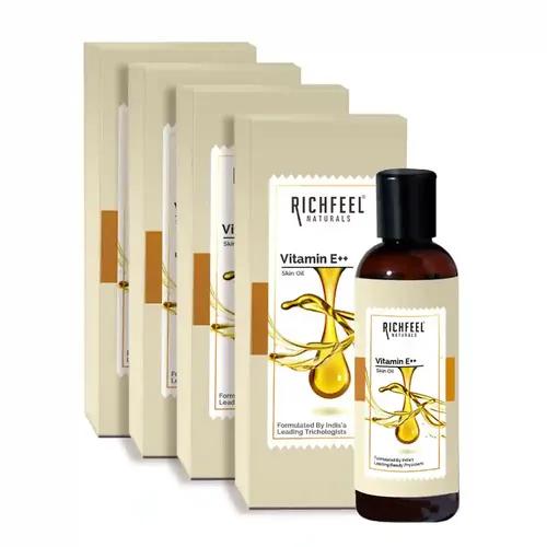 Richfeel Vitamin E ++ Skin Oil 80 Ml Pack of 4