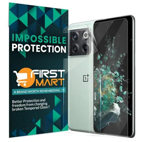 FIRST MART Edge to Edge Screen Protector for OnePlus 10T 5G | Front and Back Crystal Clear 4 Layer Impossible Nanofiber Tempered Glass | Case Friendly