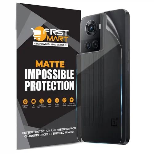 FIRST MART Edge to Edge Screen Protector for OnePlus 10R 5G | Back Matte 4 Layer Impossible Nanofiber Tempered Glass | Case Friendly & Full Back Panel Coverage