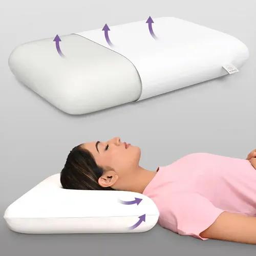 MY ARMOR Memory Foam Pillow for Sleeping, Orthopedic Bed Pillow for Neck & Shoulder Pain Relief, King Size - 24x15x5 Inches, Without Cover, White, Pack of 1