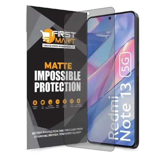 FIRST MART Screen Protector for Redmi Note 13 5G,Note 13 5G Impossible Fiber Case Friendly Screen Protection & Installation Kit (Matte)