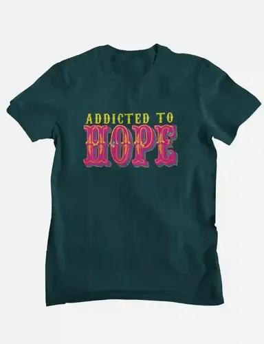 Addicted to Hope (Pink) - Unisex Regular fit T-shirt - Petrol Blue - S