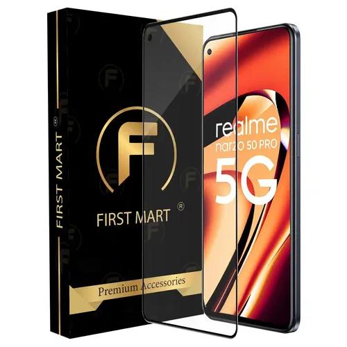 FIRST MART Edge to Edge Tempered Glass for Realme Narzo 50 Pro 5G, Realme 10, Realme 9 4G and Realme 9 Pro Plus (6.4 Inch) Case Friendly Screen Protector with Easy Self Installation Kit | OG