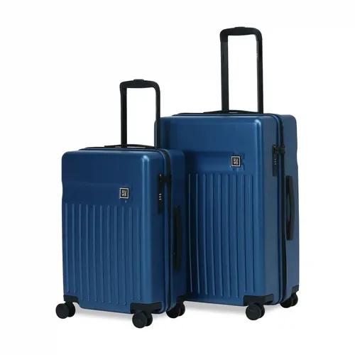 EUME Classic Cabin 55 Cm And Check-In Medium 65 Cm Luggage|Polycarbonate Set Of 2 -Midnight Blue