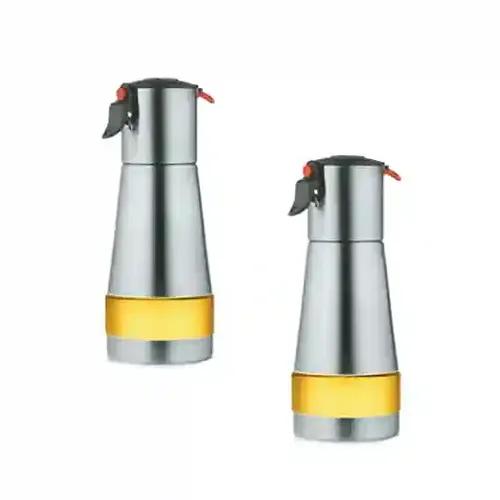 JVL OLF500 Kitchen Stainless Steel Oil Stoppers Pourers Dispenser - 500 ml - 2 Pcs