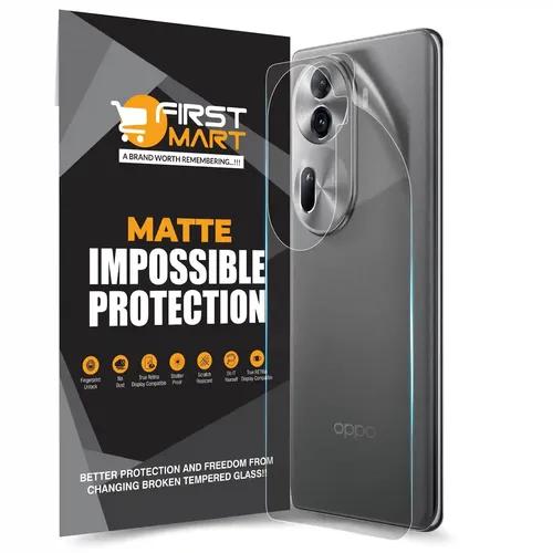 FIRST MART Screen Protector for Oppo Reno 11 5G - Back Nanofiber Unbreakable Membrane Case Friendly Full Edge to Edge Screen Coverage & Installation Kit (Matte)