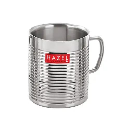 HAZEL Stainless Steel Coffee Mug - 1 Piece, Silver, 300 ml