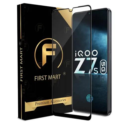 FIRST MART Premium Tempered Glass for iQOO Z7s 5G / iQOO Z7 5G / Vivo T2 5G with Edge to Edge Coverage and Easy Installation Kit, Pack of 1