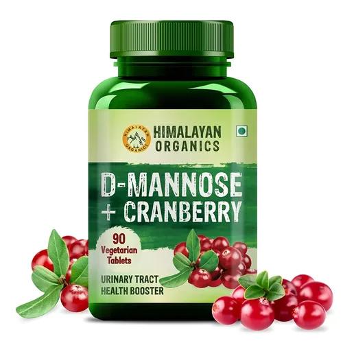 Vlado's Himalayan Organics D-MANNOSE + CRANBERRY Antioxidant Rich Supplement for Kidney Health | Useful for Bladder Infections & UTI | For Mens And Womens- 90 Tablets