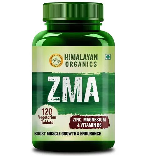 Vlado’s Himalayan Organics ZMA (Zinc Magnesium Aspartate & Vitamin B6) For Men And Women | Nighttime Sports Recovery Supplements | Boost Muscle And Bone Strength | Improve Sleep Quality - 120 Vegetarian Tablets