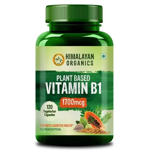 Vlado's Himalayan Organics Plant-Based Vitamin B1 | Rich in Antioxidants | Supports Memory And Energy (120 Capsules)