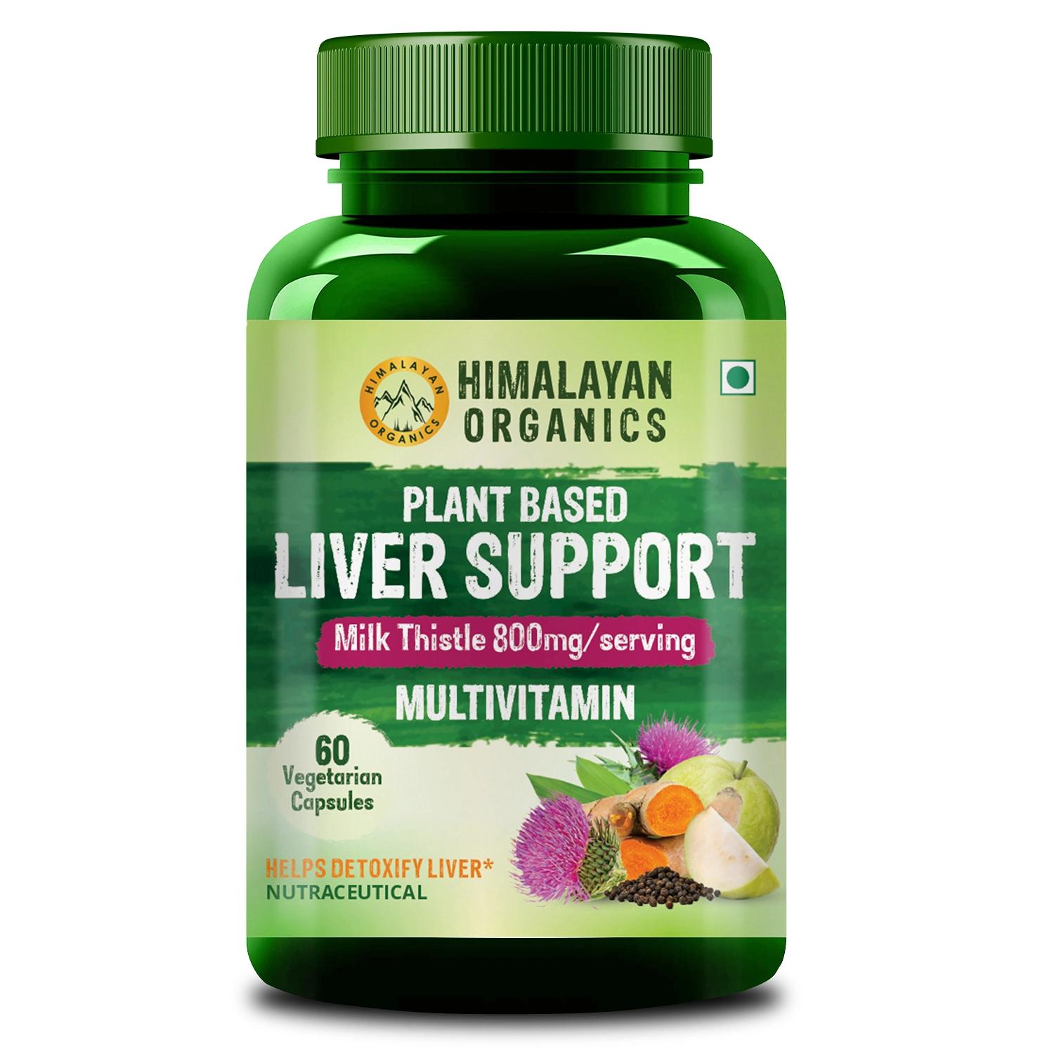 Vlado's Himalayan Organics Plant Based Liver Support Supplement With Milk Thistle, Turmeric, Beetroot, Dandelion | Supports Digestion & Immunity | For Men & Women - 60 Veg Capsules